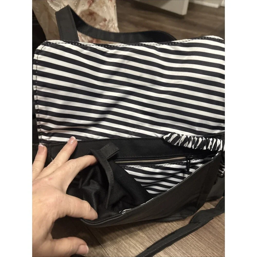 JuJuBe Signature Large Utility-Strap Tote Shoulder Crossbody Diaper Bag- Black